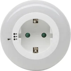 Kopp 195906011 LED Nachtlicht mit 9 LED ́s (je 3 LED”s weiß/blau/grün leuchtend), mit Dämmerungssensor, Farbe: weiß  - 3 Stück