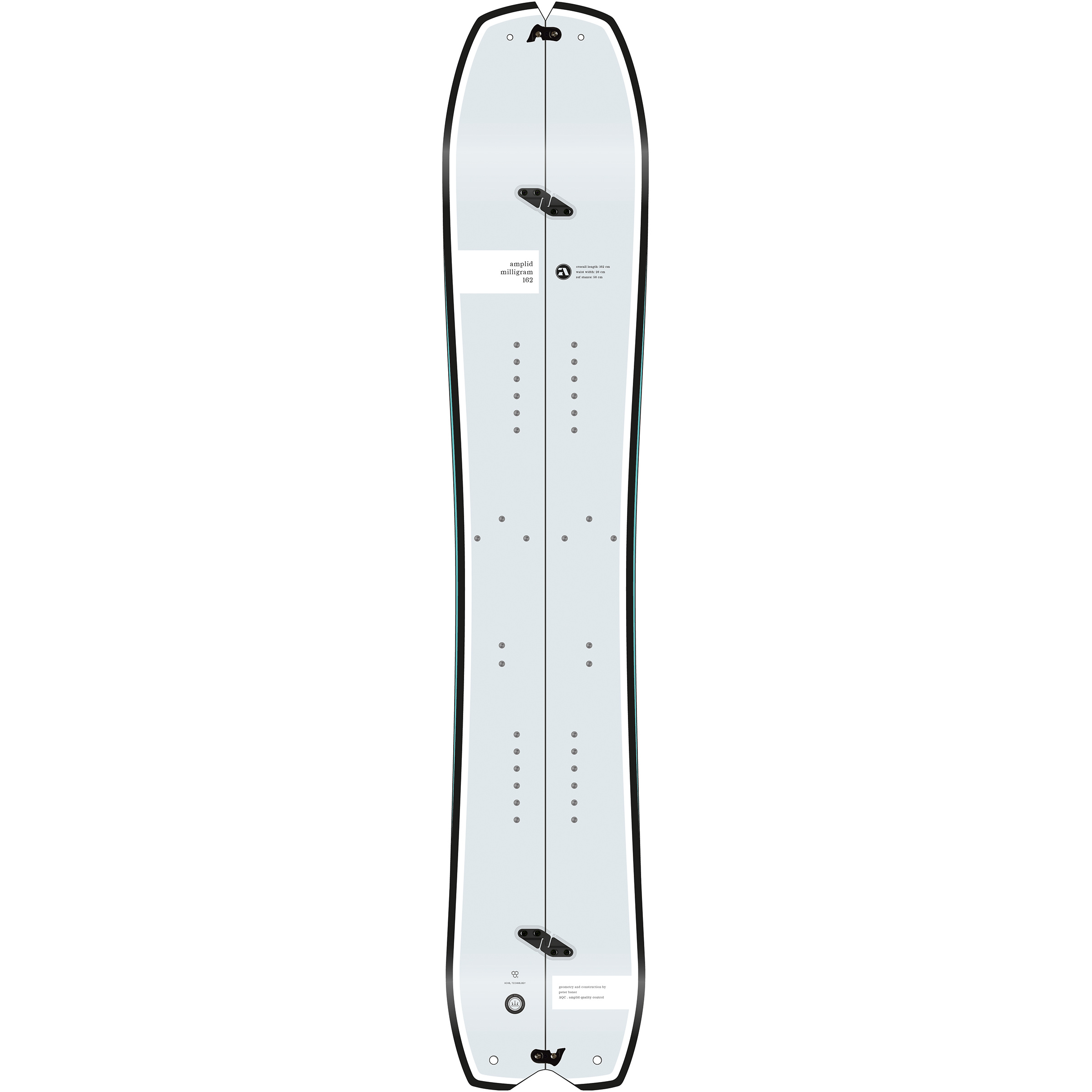 Amplid Milligram Splitboard 25/26 Splitboards weiss Größe 155cm Splitboard