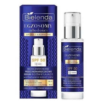 Bielenda Egzosomy Młodości skoncentrowane przeciwzmarszczkowe serum rozświetlające SPF 50 30ml (30 ml) (54770270)