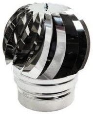 Chapeau de cheminée en acier inoxydable à simple paroi Ø 100 mm pour cheminées et poêles