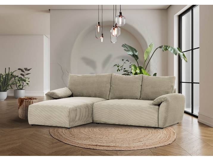 Ginger Moon Ecksofa Cuty mit Schlaffunktion in Trendstoff Cord