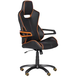 Carmen 7513 Gaming-Stuhl mit Kunstleder – Schwarz/Orange