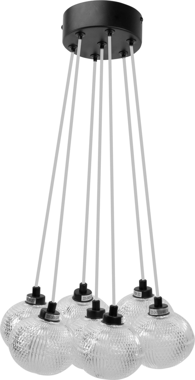 Toolight Hanglamp Ms020-7cp Black