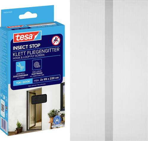 Tesa Insect Stop 55679-00021-07 Tür-Fliegengitter (B x H) 650mm x 2200mm Anthrazit 1St.