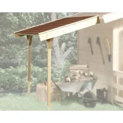 Weka Schleppdach für Blockbohlenhäuser 28 & 45 mm Wandstärke-120 x 330 cm