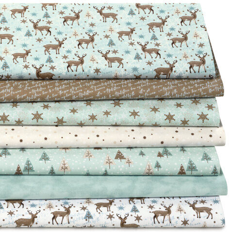 Patchwork- und Quiltpaket "Winterzeit", hellblau-color