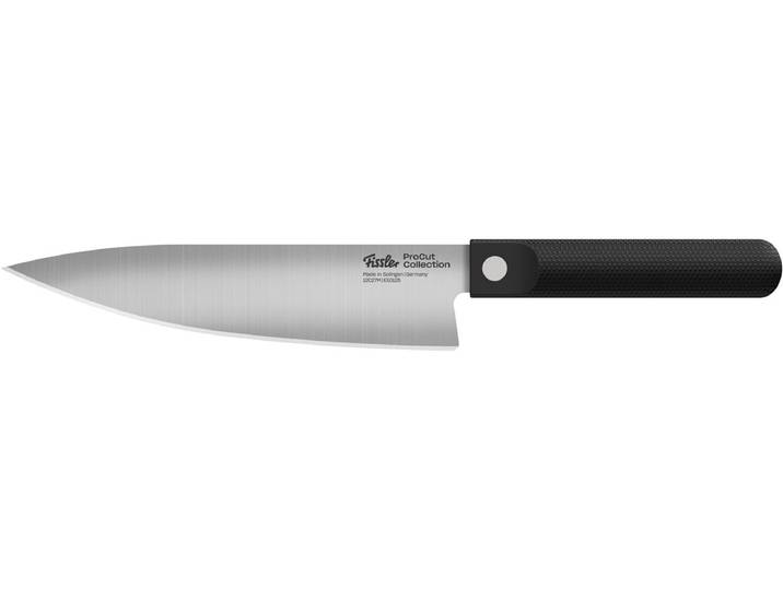 Kochmesser FISSLER ProcCut Collection , schwarz (edelstahl, silber, schwarz), Klingenlänge 20cm, Spezialklingenstahl, Kochmesser, Kochmesser, Made in Germany, handgeschliffen, 12C27M Spezialmesserstahl