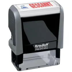 trodat Textstempel "Gescannt" printy 4912 office selbstfärbend - blau, rot