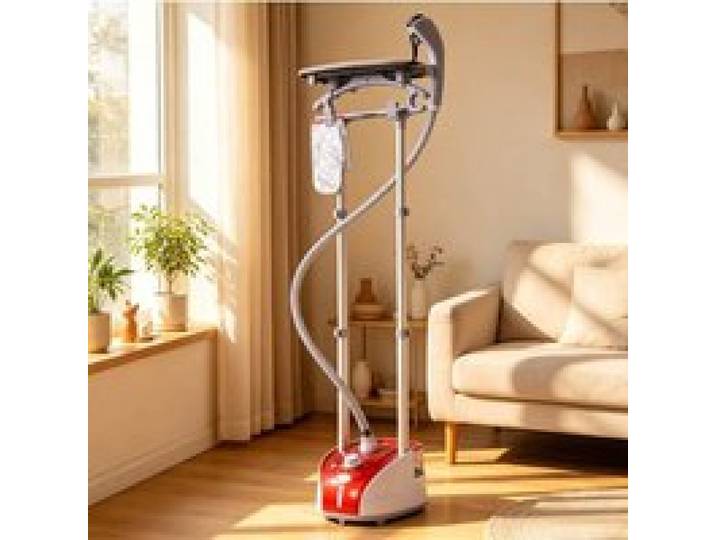 Défroisseur vapeur vertical 1950 W rouge – chauffe rapide table intégrée