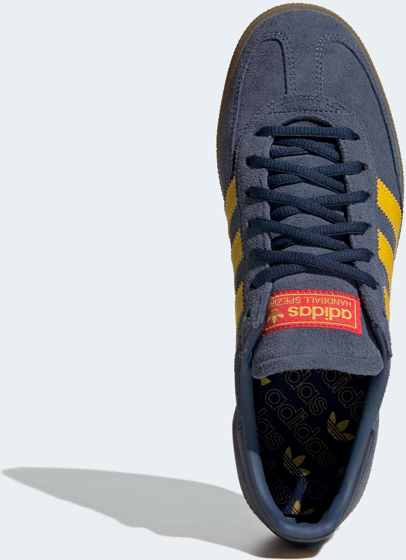 Sneaker ADIDAS PERFORMANCE "HANDBALL SPEZIAL", Herren, Gr. 41, blau (prloin, hazye, arsenal london), Leder, Schuhe Sneaker, AS Roma prloin, hazye, arsenal london 41