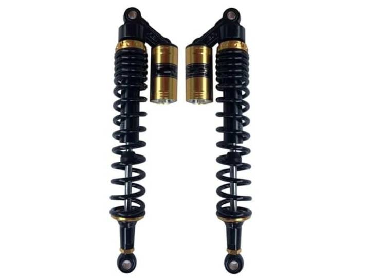 SQOFJDF Stoßdämpfer 1 Paar 8mm Frühling 440MM 450MM 460MM Motorrad Stoßdämpfer Aufhängung Für Suzuki Quad ATV Stoßdämpfer Satz(440MM-0)