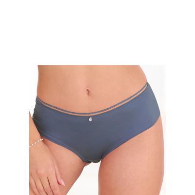 Panty S.OLIVER "Pauline", Damen, Gr. 44/46, Spitze, blau (jeansblau), Spitze, Obermaterial: 81% Polyamid, 19% Elasthan, Unterhosen Panty, aus feiner Spitze und weichem Microtouch-Material