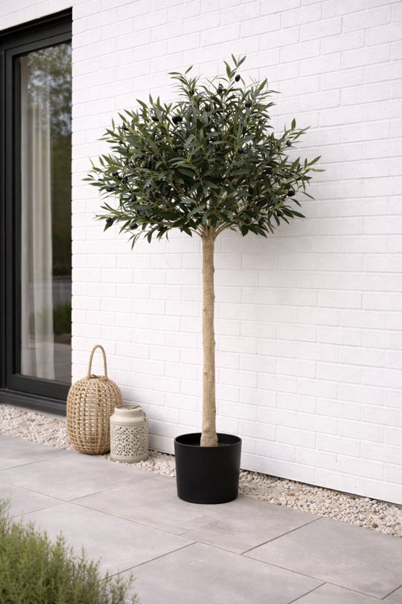 Realistische Kunst Olijfboom Olea Europaea, Hoogte: 150 cm