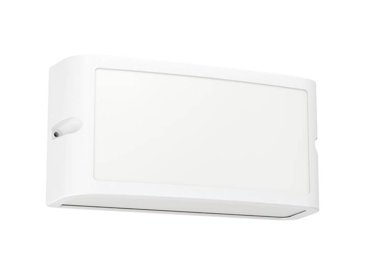 Eglo Wandlampe aussen Camarda Weiss Aluminium B 9 cm IP54 - LED - Lichtfarbe: Helles Neutralweiss - Wandlampe aussen- LED Energiesparlampe