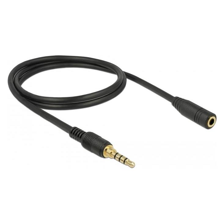 Delock Klinkenverlängerungskabel 4 Pin Stecker zu Buchse (1 m) (85629)