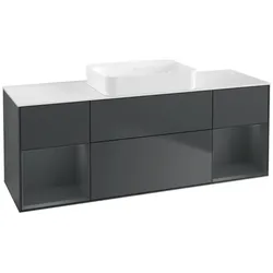 Villeroy und Boch Finion Waschtischunterschrank G741HGHG 160x60,3x50,1cm, Regale Midnight matt lacquer, Midnight Blue Matt Lacquer