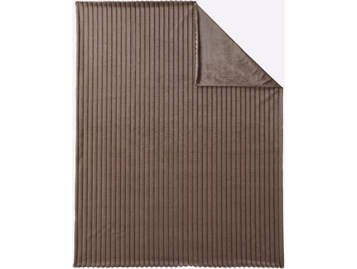Plaid HEINE HOME, braun, B:150cm L:200cm, 100% Polyester, Wohndecken, Plaid