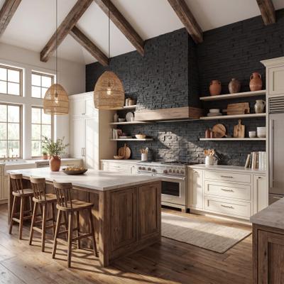 FUFU&GAGA "47"" x 24"" Faux Stone Veneer Panels (2 or 8 Pack), Class B2 Fire-Rated Polyurethane Space Deep Black Siding"