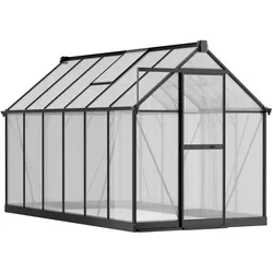 Gewächshaus 210 x 183 x 360 cm, verstärkte Konstruktion, Polycarbonat 6 mm