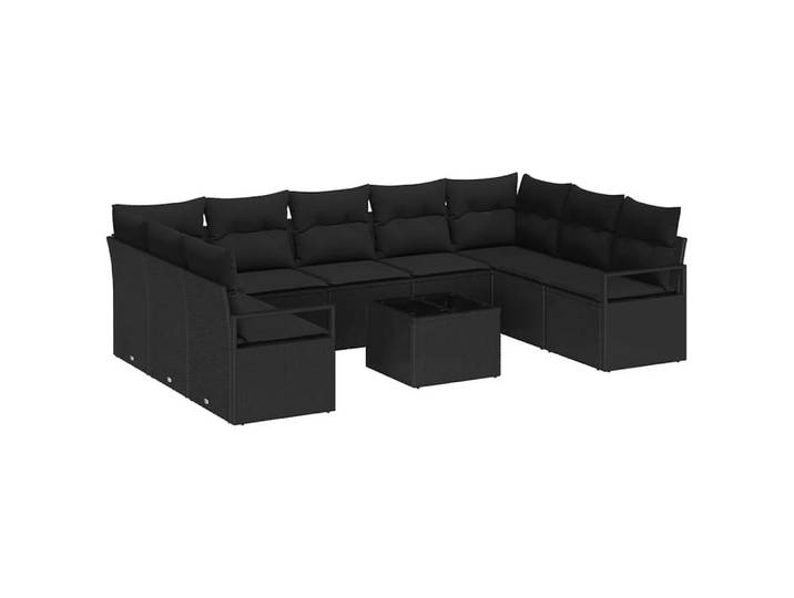 VidaXL - Outdoor-sofa poly-rattan, One Size, Schwarz