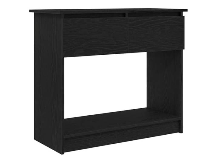 Schubladenkonsole Schwarz 85,5x38,5x74,5cm Zwei Schubladen, Tischplatte feuchtigkeitsbeständig, leicht zu reinigen, stabile Konstruktion, modernes Design