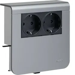 Hager Geräteträger 2 STD SL 20x80 Dekor Alu