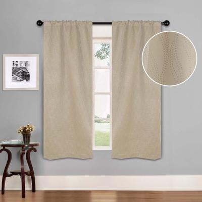 Superior Zuri Washable Room Darkening Curtains - Set of 2 Panels Window Drapes for Privacy, UV Sunlight Reduction