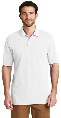 Port Authority K8000 EZCotton Polo Shirt in White size 3XL