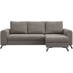 Ecksofa mit Schlaffunktion Axel ¦ braun ¦ Maße (cm): B: 242 H: 90