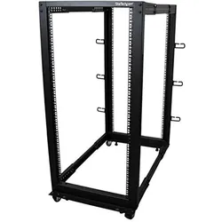 StarTech Open Frame (25 HE, 19 Zoll Rack), Serverschrank, Schwarz