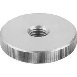 RÄNDELMUTTER FLACH D=M12 D1=36 H=10, EDELSTAHL BLANK