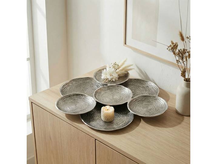 Dekoschale Tatta Ø 44cm Silber/Silber