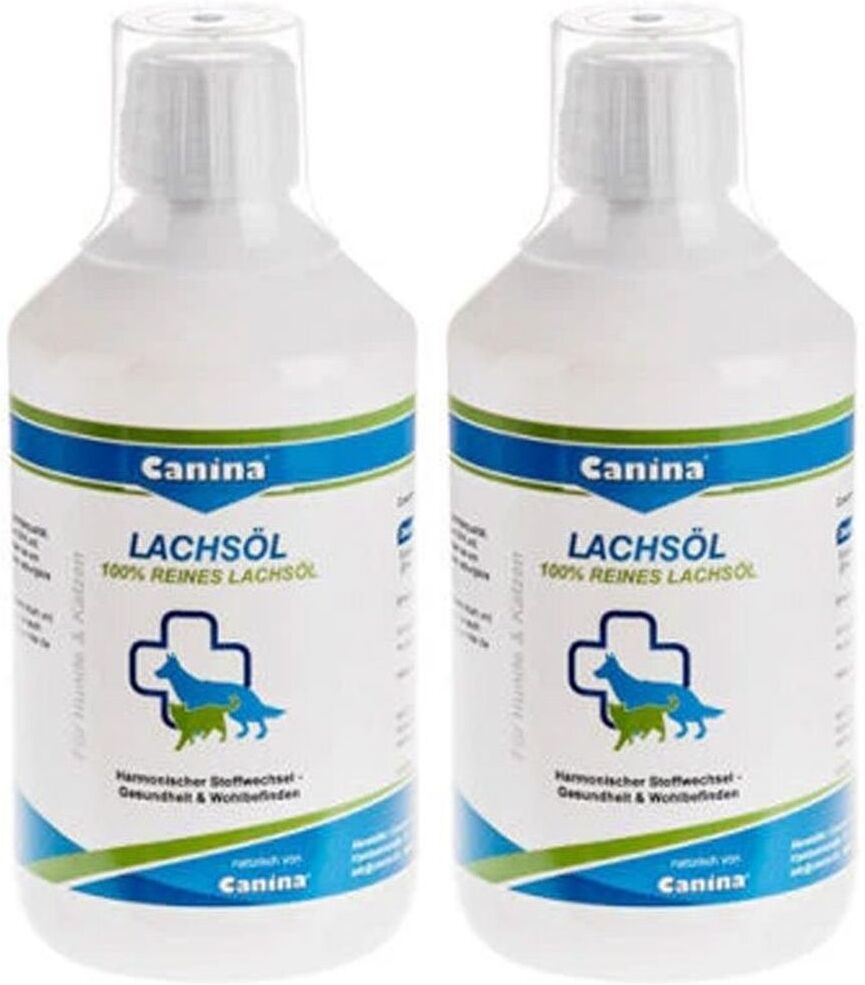 Canina Lachsöl FÜR Hunde und Katzen 2x 2x500 ml Öl