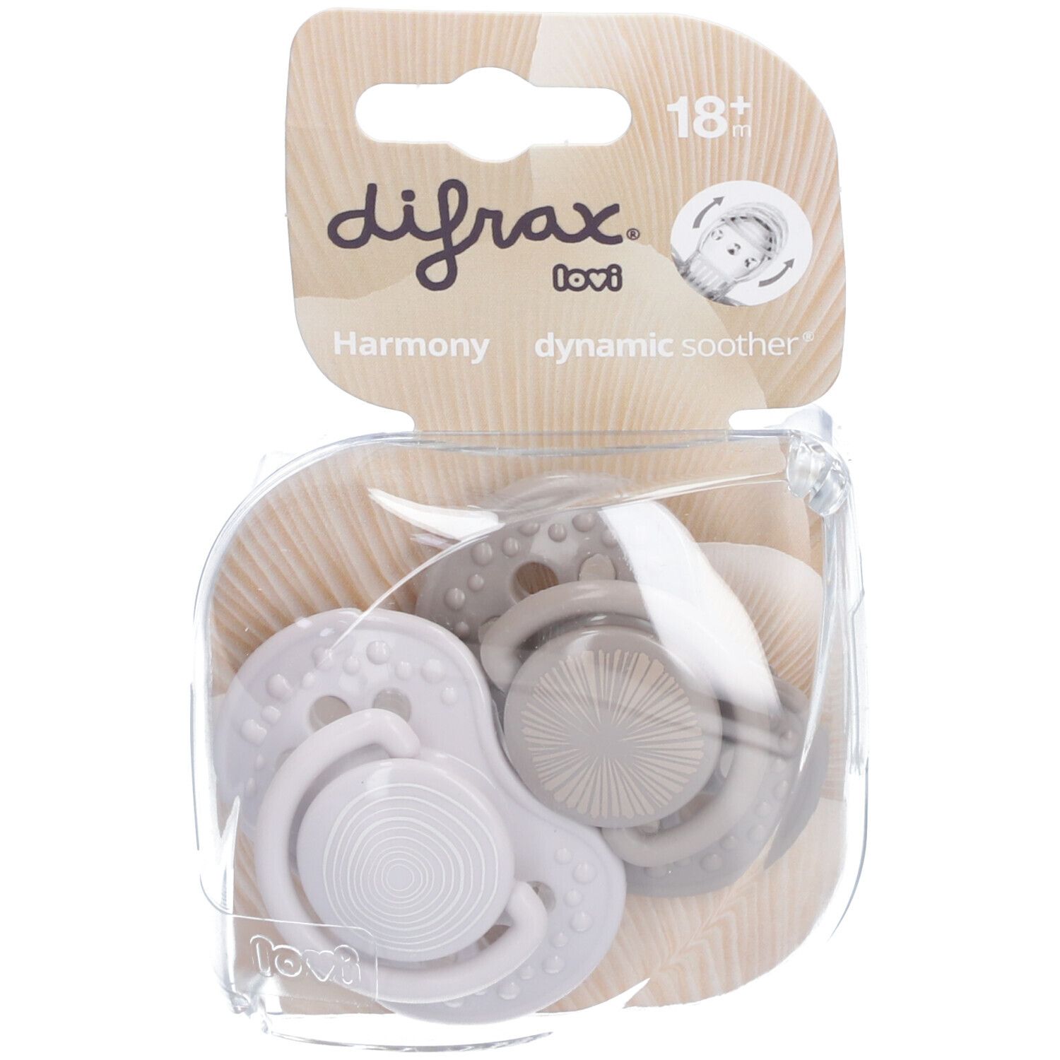 Difrax Fopspeen Dynamic Harmony 18m+ 2 St Sauger
