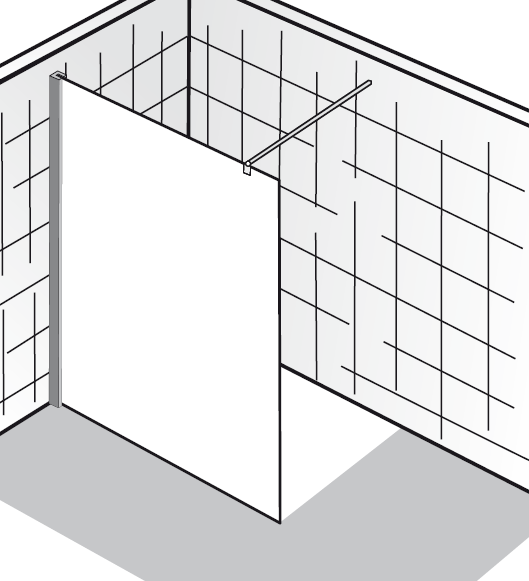 HSK Duschkabinenbau KG HSK Walk in Atelier Frontelement 1732xxx