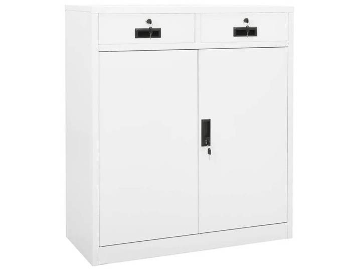 (Vente chaude)Armoire de bureau 1 PC - SWEETY - Armoire de rangement - pour bureau - Blanc 90x40x102cm Acier 732354