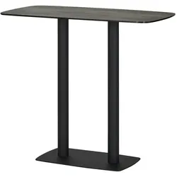 uno Bartisch mit Keramikplatte Damasos-120 , schwarz , Maße (cm): B: 65 H: 105