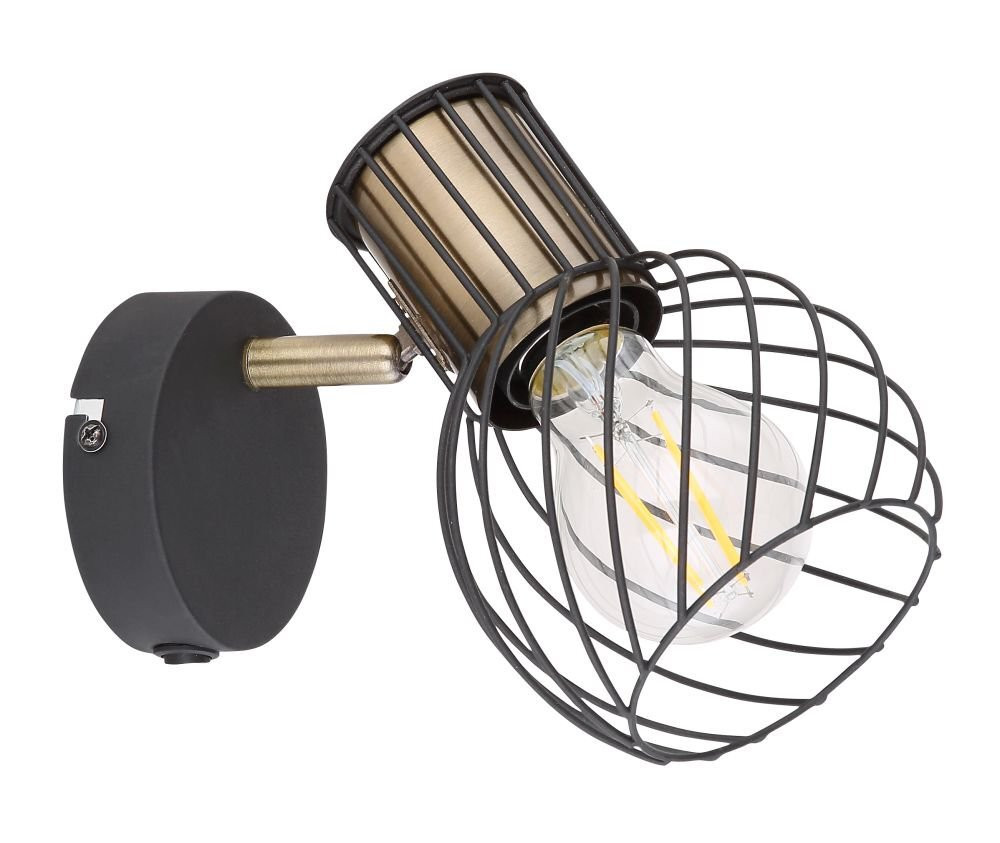 Globo Wandlamp Argusto zwart