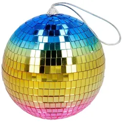 Disokugel bunt Regenbogen Disco Party Deko Ø 15 cm