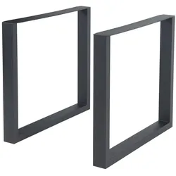 Helloshop26 - 2er-Set Tischbeine moderne Möbel originelles Design DIY Stahl 72 x 80 cm schwarz