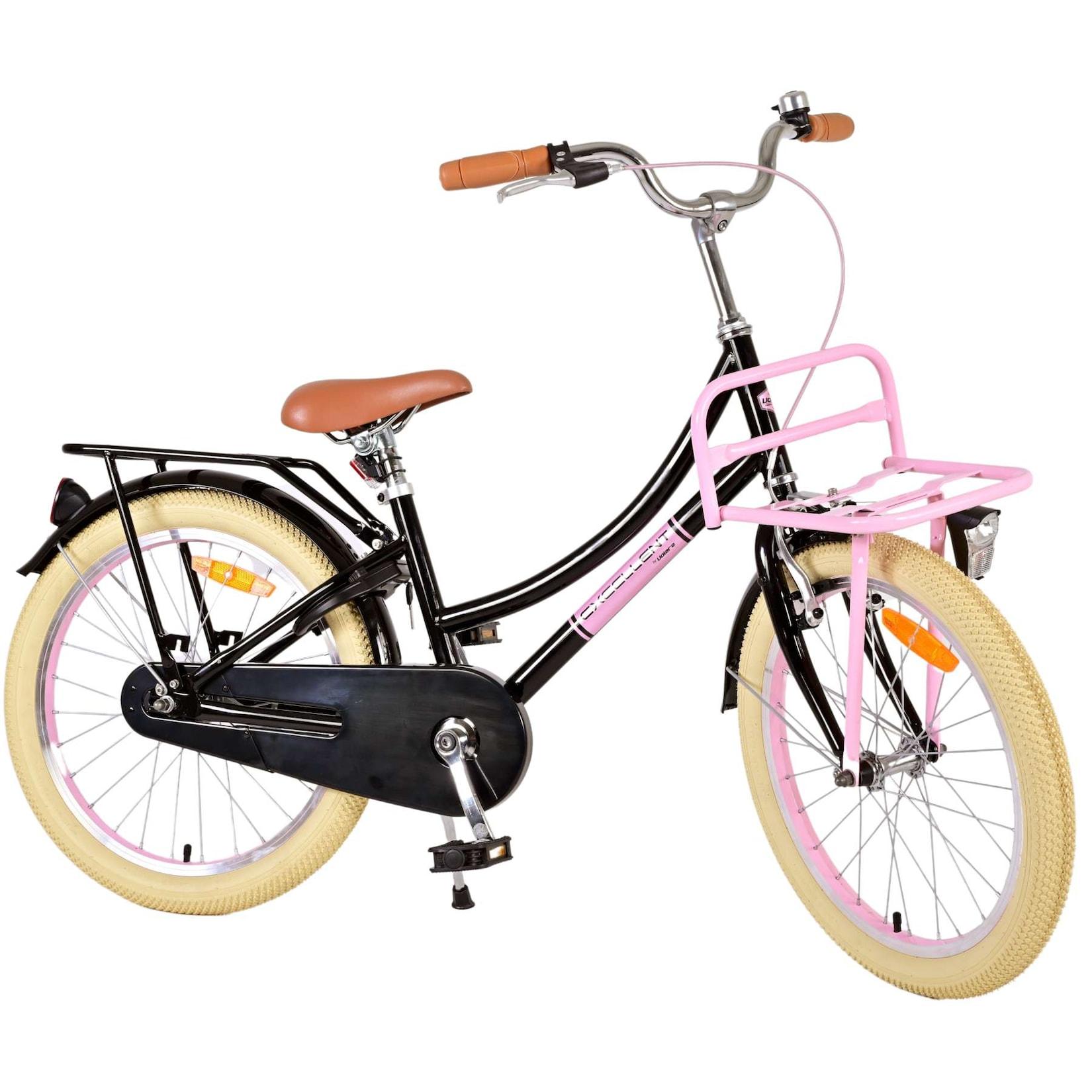 Volare Kinderfahrrad Excellent Fahrrad für Mädchen 20 Zoll Kinderrad Schwarz
