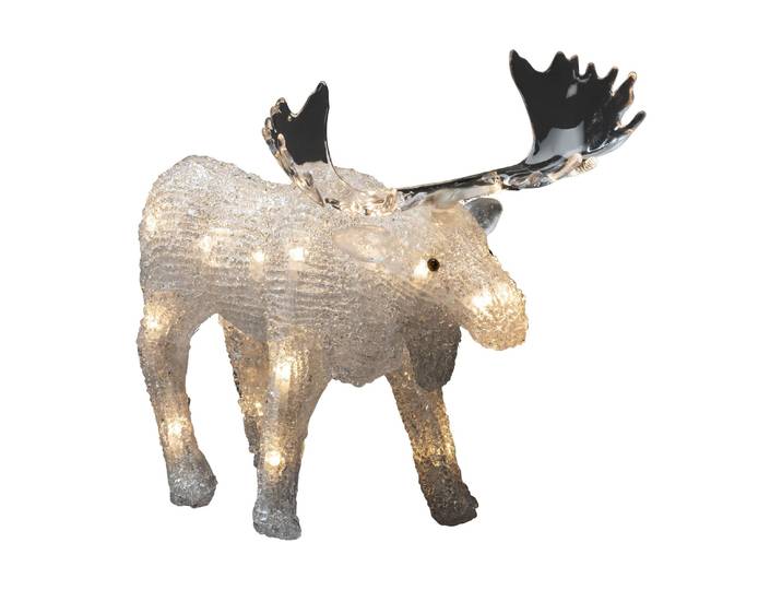 KONSTSMIDE LED Dekofigur Elch , transparent, H: 21cm, Leuchten, LED Dekofigur
