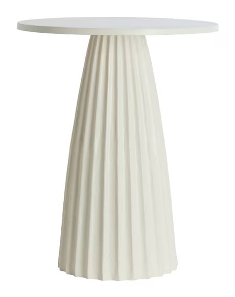 Light & Living Ronde Bijzettafel Veglia Crème Ø45cm