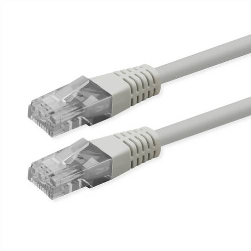 Roline Patchkabel Cat.6 (Class E), UTP, PoE, weiß, 0,5m
