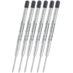 ONLINE® Kugelschreiberminen B schwarz, 6 St.