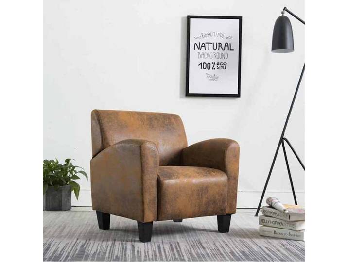 Brun Fauteuil simple Magnifique Canapé-chaise Marron 70x69x72cm Similicuir 70x69x72cm CL1784621