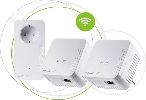 Devolo Magic 1 WiFi mini Multiroom Kit Powerline WLAN Network Kit 8570 DE Powerline, WLAN 1200MBit/s