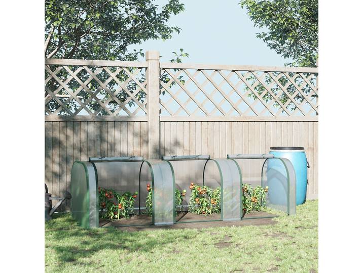 Outsunny Serre Tomates PVC Anti-UV 3x1x0.8m Vert
