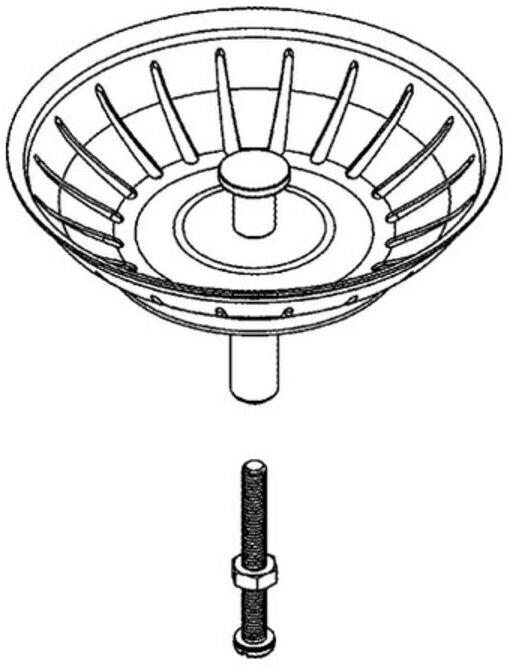 Grohe Stopfen 42576 für Küchenspüle edelstahl (42576SD0)