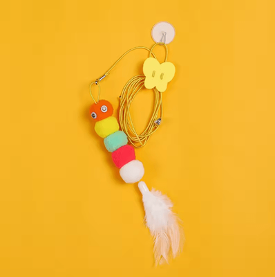 Inspire Picks JumpFeather Hanging Cat Teaser Toy With Elastic Rope feather